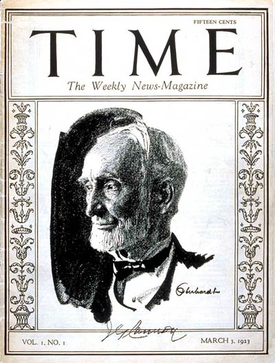 William Oberhardt (1882-1958) - okładka magazynu TIME z 3 marca 1923. Źródło: Archiwum magazynu Time, domena publiczna