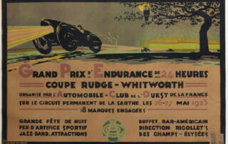 Plakat zapowiadający pierwszy wyścig w Le Mans Źródło: wikipedia, Automobile Club se l’Ouest