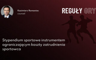 Stypendium sportowe instrumentem ograniczającym koszty zatrudnienia sportowca