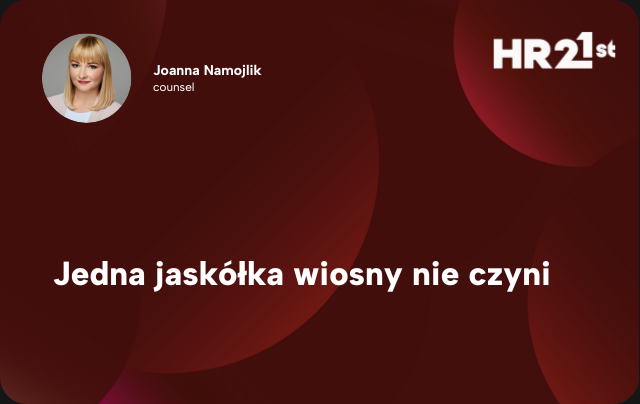 Jedna jaskółka wiosny nie czyni