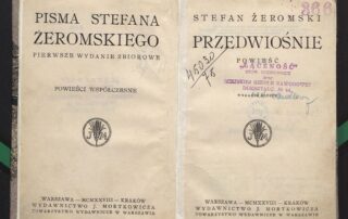 Strona tytułowa Przedwiośnia z 1928 roku Źródło: Przedwiośnie : powieść | Polona, domena publiczna