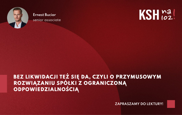 Bez likwidacji też się da, czyli o przymusowym rozwiązaniu spółki z ograniczoną odpowiedzialnością